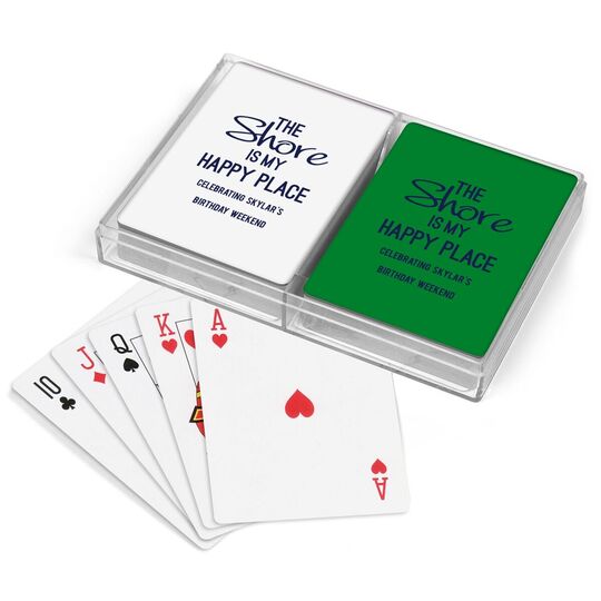 The Shore Is My Happy Place Double Deck Playing Cards